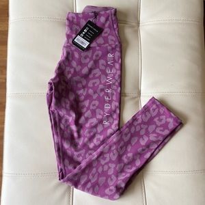 NEW Ryderwear leggings. Instinct Scrunch Bum Leggings- Leopard Purple XS